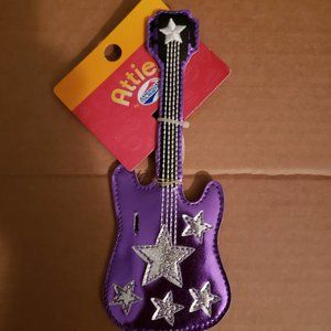 Purple Guitar Luggage Tag